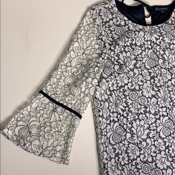 Adrianna Papell white lace Victorian boho 3/4 bell sleeve romantic top new w tag - Picture 4 of 9
